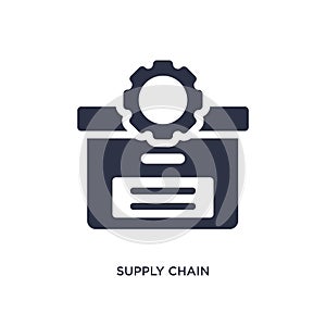 supply chain icon on white background. Simple element illustration from delivery and logistics concept