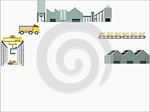 Supply chain management SCM. Animate process