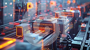 Supply Chain Visualization, Graphic representation of supply chain processes from production to delivery.