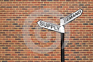 Supply and Demand signpost photo