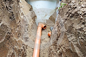 Supply of a sewer pipe to a sump by a master locksmith in the countryside