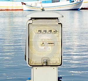 supply unit in the port of Naxos