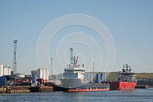 Supply Vessels in Aberdeen Harbour