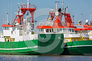 Supply vessels offshore activities in Dutch harbor Lauwersoog