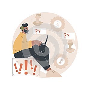 Support abstract concept vector illustration.