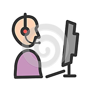 Support Agent Working