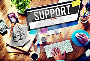 Support Assistance Aid Community Motivation Team Concept