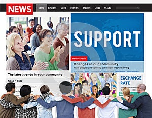 Support Assistance Cooperation Team Aid Concept