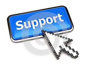 Support button and arrow cursor