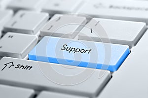 Support button on a keyboard