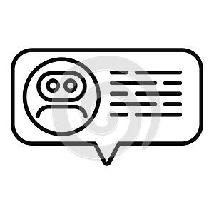 Support chat bot online icon outline vector. Contact help