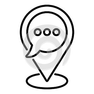 Support chat location service icon outline vector. Ai virtual help