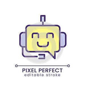 Support chatbot pixel perfect RGB color icon