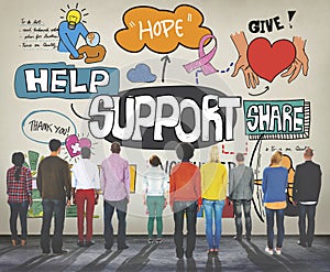 Support Collaboration Assistance Aid Advice Help Concept