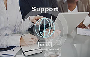 Support Collaboration Assistance Help Motivation Concept