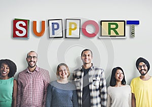 Support Collaboration Team Advice Help Aid Concept