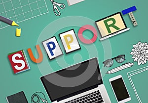 Support Collaboration Team Advice Help Aid Concept