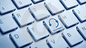 Support. Computer keyboard. Internet. Business. Technology