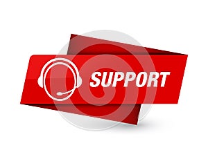 Support (customer care icon) premium red tag sign