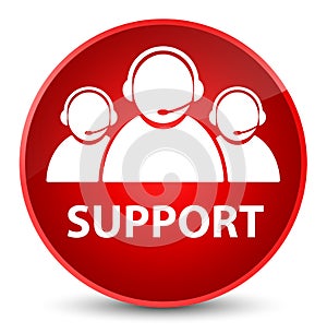 Support (customer care team icon) elegant red round button