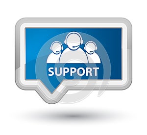 Support (customer care team icon) prime blue banner button