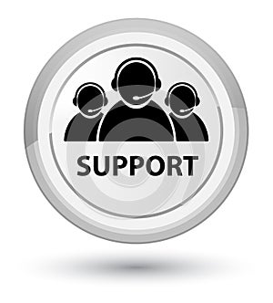 Support (customer care team icon) prime white round button