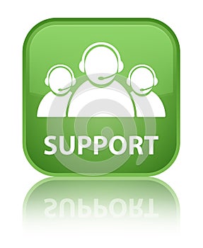 Support (customer care team icon) special soft green square