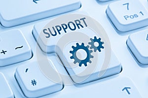 Support customer service help online internet blue computer keyboard