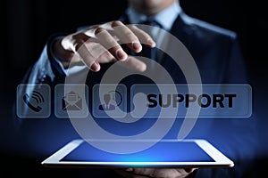 Support Customer Service Quality assurance Business Technology concept.