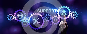 Support Customer service satisfaction business technology concept