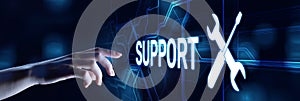 Support Customer service satisfaction business technology concept