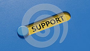 support.3D illustration of slide switch.close up of slide switch,