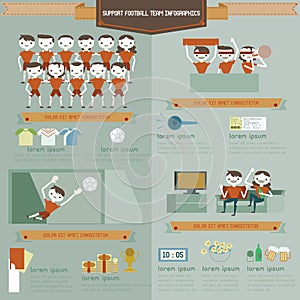 Support football team Info graphics