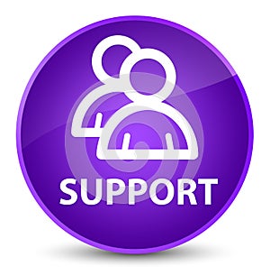 Support (group icon) elegant purple round button