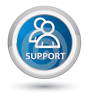 Support (group icon) prime blue round button