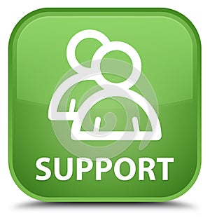 Support (group icon) special soft green square button