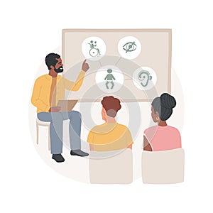 Support group session isolated cartoon vector illustration.