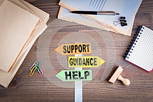 Support, Guidance and Help concept