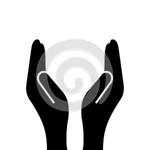 Support hands icon