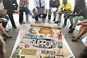 Support Help Humanitarian Advice Collaboration Concept