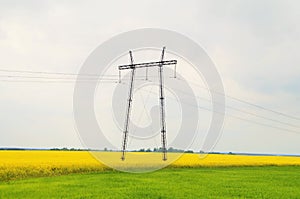 Support high-voltage power lines