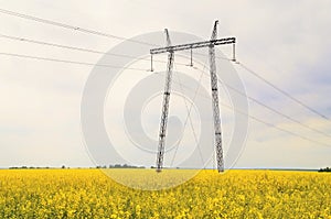 Support high-voltage power lines