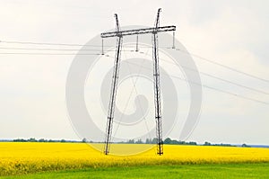 Support high-voltage power lines