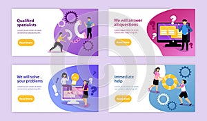 Support Horizontal Banners Set