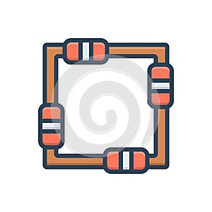 Color illustration icon for Support, espouse and endorse photo