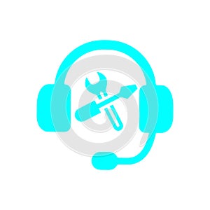 technical support cyan icon