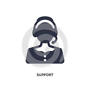 support icon on white background. Simple element illustration from customer service concept