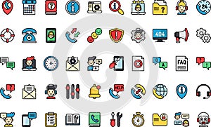 Support icons High-Quality Vector Icons Collection with Editable Stroke. Ideal for Professional and Creative Projects. photo