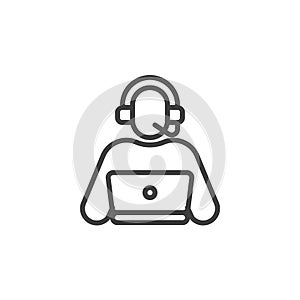 IT Support line icon