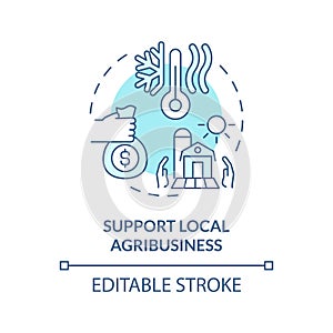 Support local agribusiness icon heatflation concept